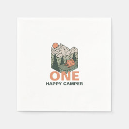 Ein glücklicher Camper erster Geburtstag Serviette