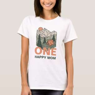 Ein glücklicher Camper Erstes Geburtstags-Mama-Shi T-Shirt