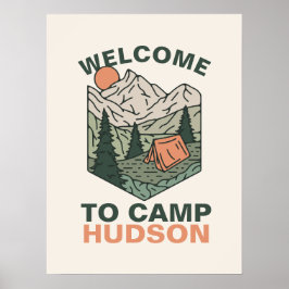 Ein glücklicher Camper Erstes Geburtstagsfeier Wil Poster