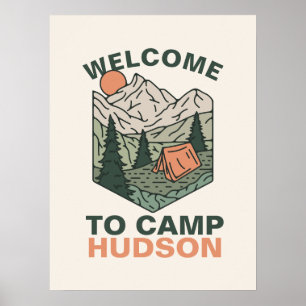 Ein glücklicher Camper Erstes Geburtstagsfeier Wil Poster