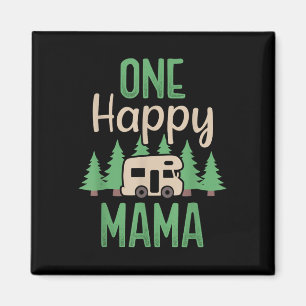 Ein glücklicher Camper Glückliche Mama Erste Gebur Magnet