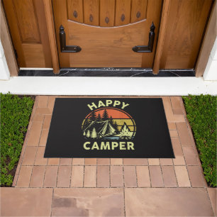 Ein glücklicher Camper Kleinkind Junge Lustiges Ca Fußmatte