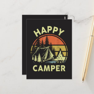 Ein glücklicher Camper Kleinkind Junge Lustiges Ca Postkarte