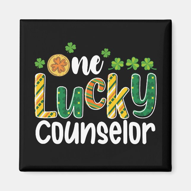 Ein glücklicher Counselor School St Patrick's Day Magnet (Vorne)