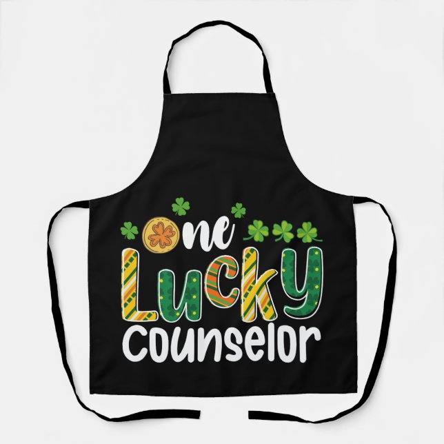 Ein glücklicher Counselor School St Patrick's Day Schürze (Vorderseite)