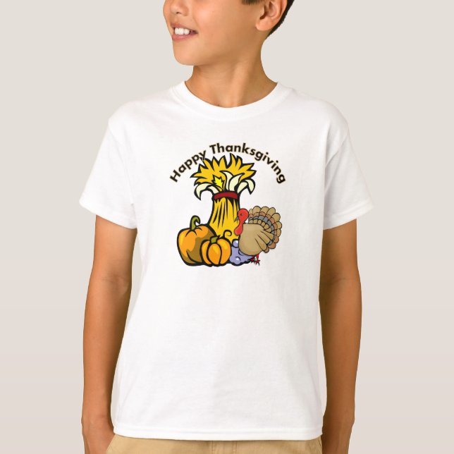 Ein glücklicher Erntedank-Tag T-Shirt (Vorderseite)