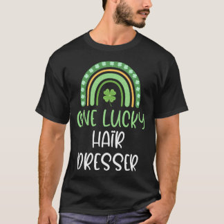 Ein Glücklicher Friseur St. Patrick's Day Regenbog T-Shirt