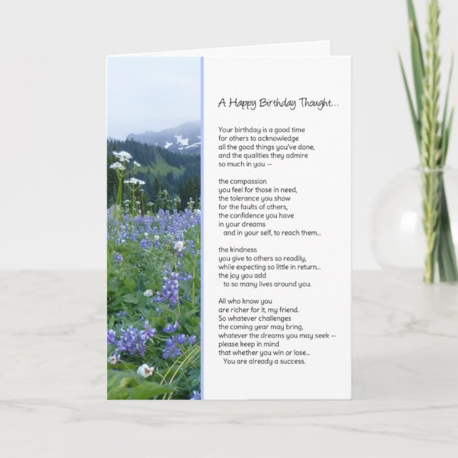 Ein glücklicher Geburtstag dachte.. Religiös Karte (Vorderseite)