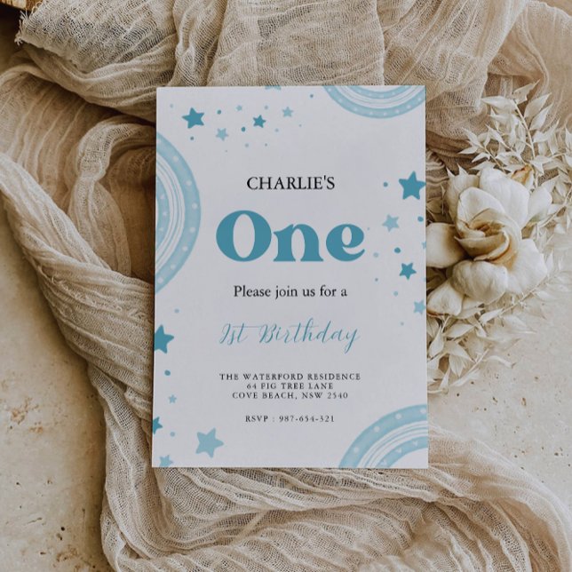 Ein glücklicher Geburtstag Einladung (One Happy Birthday Onederful Invitation)