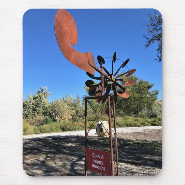 Ein glücklicher Gedanke, ein lustiges Zeichen Mousepad (Vorne)
