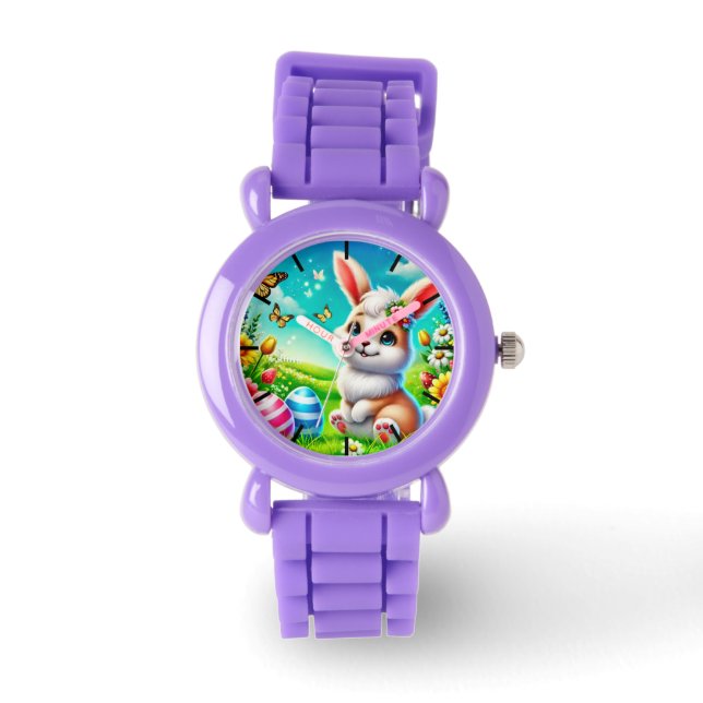 Ein glücklicher Hase Armbanduhr (Vorderseite)