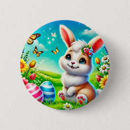 Ein glücklicher Hase Button