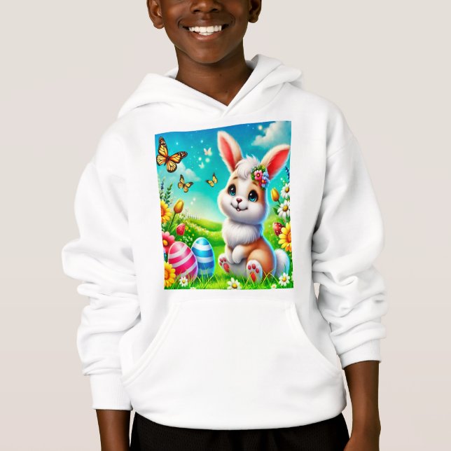 Ein glücklicher Hase Hoodie (Vorderseite)