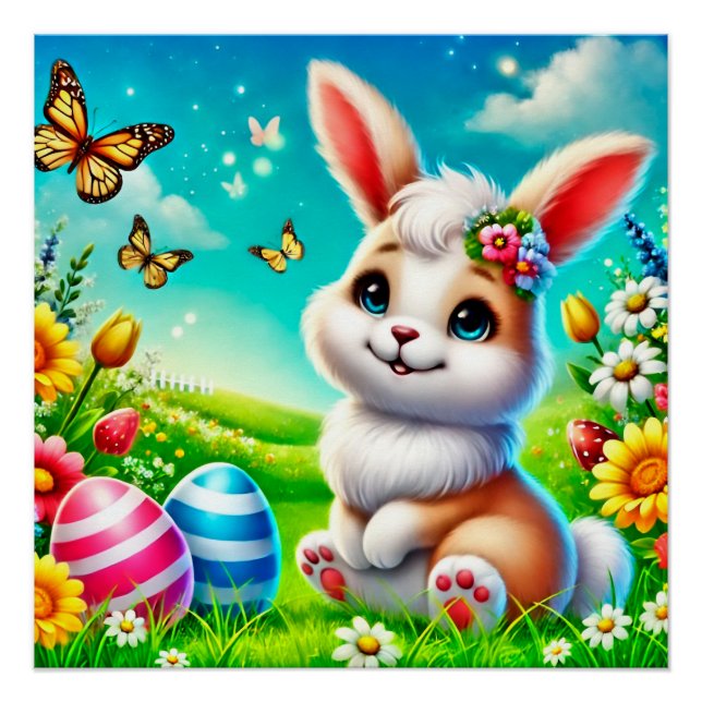 Ein glücklicher Hase Poster (Vorderseite)