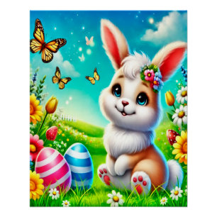 Ein glücklicher Hase Poster