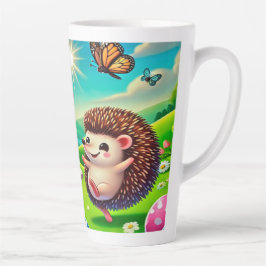 Ein glücklicher Hase und Igel Milchtasse