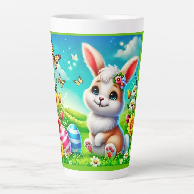 Ein glücklicher Hasse Milchtasse (Vorderseite)