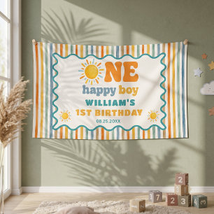 Ein glücklicher Junge 1. Geburtstag Sonnenschein Banner