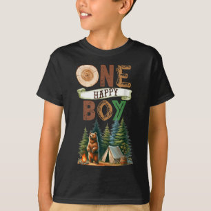 Ein glücklicher Junge Camper Erster Geburtstag Cam T-Shirt