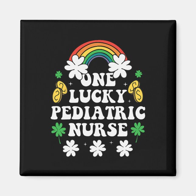 Ein glücklicher Kinderkrankenschwester Lustiger ir Magnet (Vorne)