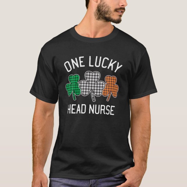 Ein glücklicher Kopf Nurse St Patrick's Day Irish  T-Shirt (Vorderseite)
