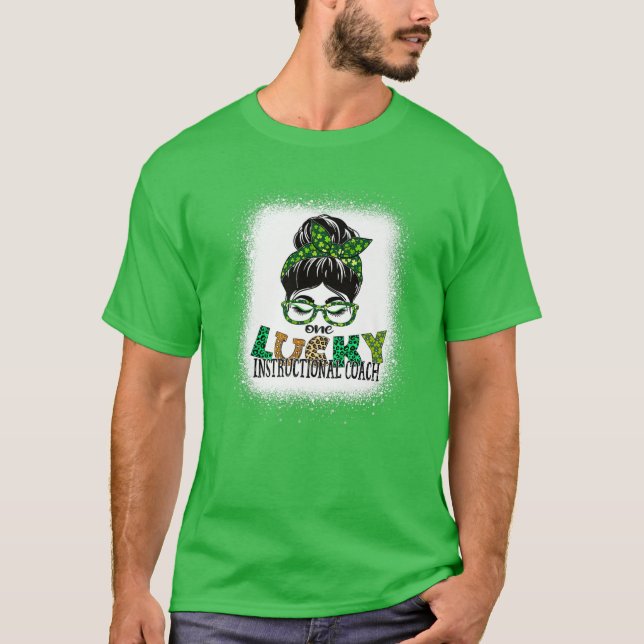 Ein glücklicher Lehrer gebleicht St Patricks T-Shirt (Vorderseite)