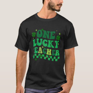 Ein glücklicher Lehrer Groovy Retro St. Patrick's T-Shirt