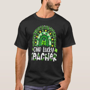 Ein glücklicher Lehrer Regenbogenlehrer St Patrick T-Shirt