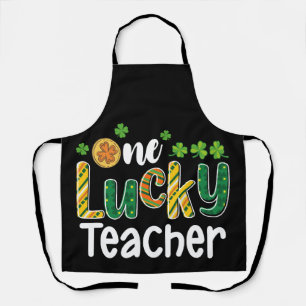 Ein glücklicher Lehrer Schule St. Patrick's Day Schürze