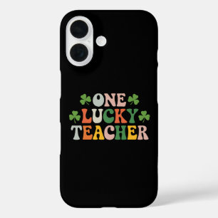 Ein glücklicher Lehrer unterrichtet Retro St. Patr iPhone 16 Hülle