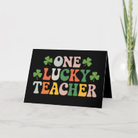 Ein glücklicher Lehrer unterrichtet Retro St Patri