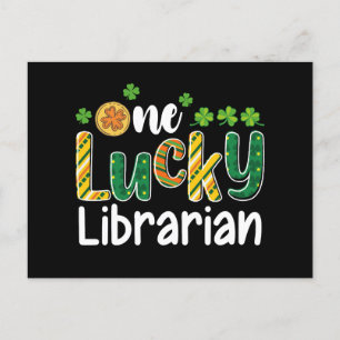 Ein glücklicher Librarian School St. Patrick's Day Postkarte