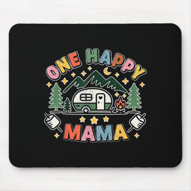 Ein glücklicher Mama Camper erster Geburtstag Camp Mousepad (Vorne)