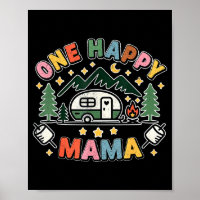 Ein glücklicher Mama Camper Erster Geburtstag Camp
