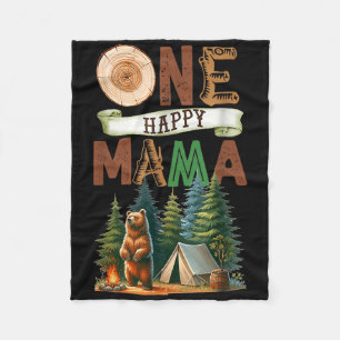 Ein glücklicher Mama-Camper zum ersten Geburtstag Fleecedecke