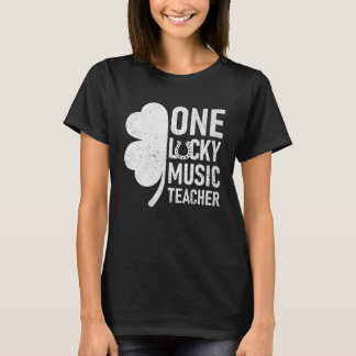 Ein glücklicher Musiklehrer passt zum St. Patricks T-Shirt
