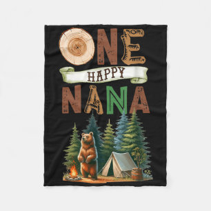 Ein glücklicher Nana-Camper zum ersten Geburtstag Fleecedecke