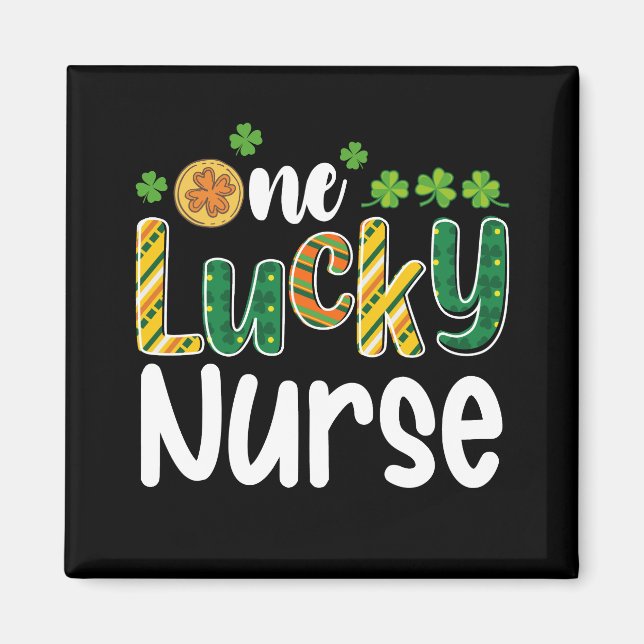 Ein glücklicher Nurse St Patrick's Day Magnet (Vorne)