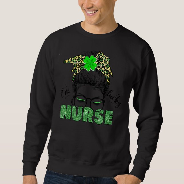 Ein glücklicher Nurse St Patrick's Day Sweatshirt (Vorderseite)