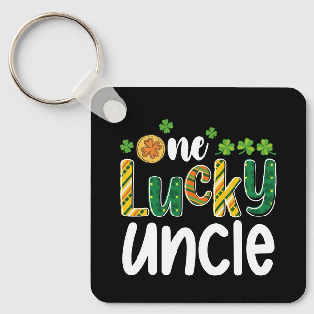 Ein glücklicher Onkel Matching Family St Patrick's Schlüsselanhänger (Vorderseite)
