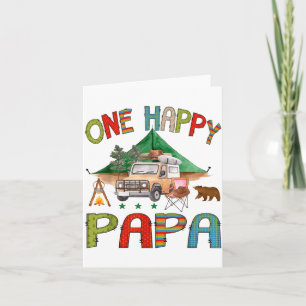 Ein glücklicher Papa Camper 1. Geburtstag Junge Ca Karte