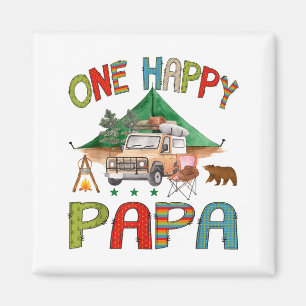 Ein glücklicher Papa Camper 1. Geburtstag Junge Ca Magnet