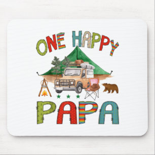 Ein glücklicher Papa-Camper 1. Geburtstagsjunge Ca Mousepad