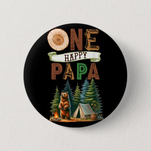Ein glücklicher Papa Camper zum ersten Geburtstag Button