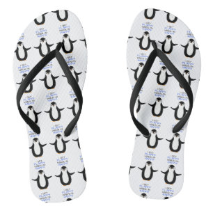Ein glücklicher Pinguin Flip Flops