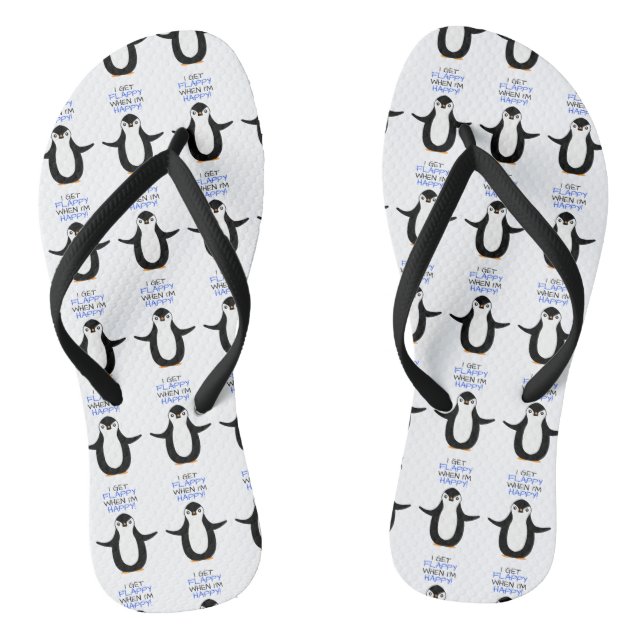 Ein glücklicher Pinguin Flip Flops (Fußbett)