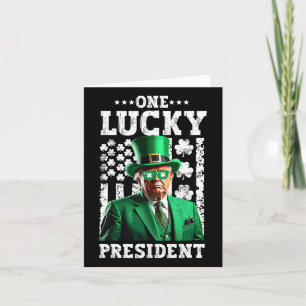 Ein glücklicher Präsident Lustiger Trump St. Patty Karte