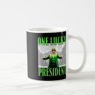 Ein glücklicher Präsident Trump St Patricks Day Ir Kaffeetasse