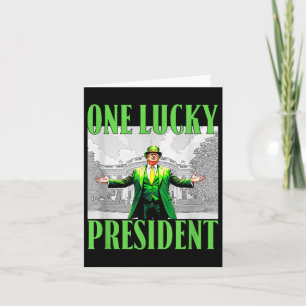 Ein glücklicher Präsident Trump St Patricks Day Ir Karte