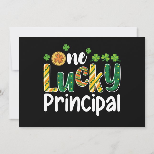 Ein glücklicher Schulleiter St Patrick's Day Einladung (Vorderseite)